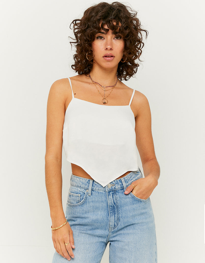 TALLY WEIJL - White Satin Top